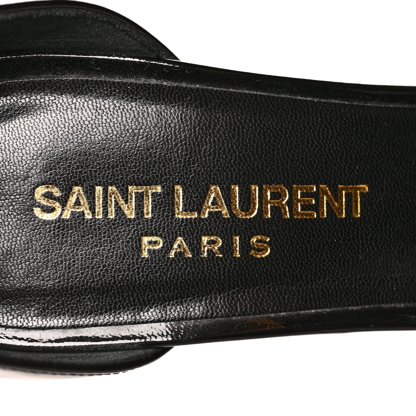 Patent Calfskin Jane 110 Ankle Strap Sandals 35 Black