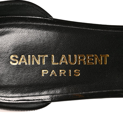 Saint Laurent Patent Calfskin Jane 110 Ankle Strap Sandals 35 Black 7 of 8