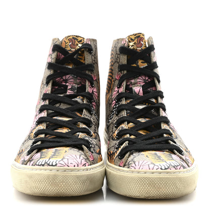 Gucci GG Supreme Monogram Bengal Pearl Womens High Top Sneakers 38 Beige Pink 3 of 10
