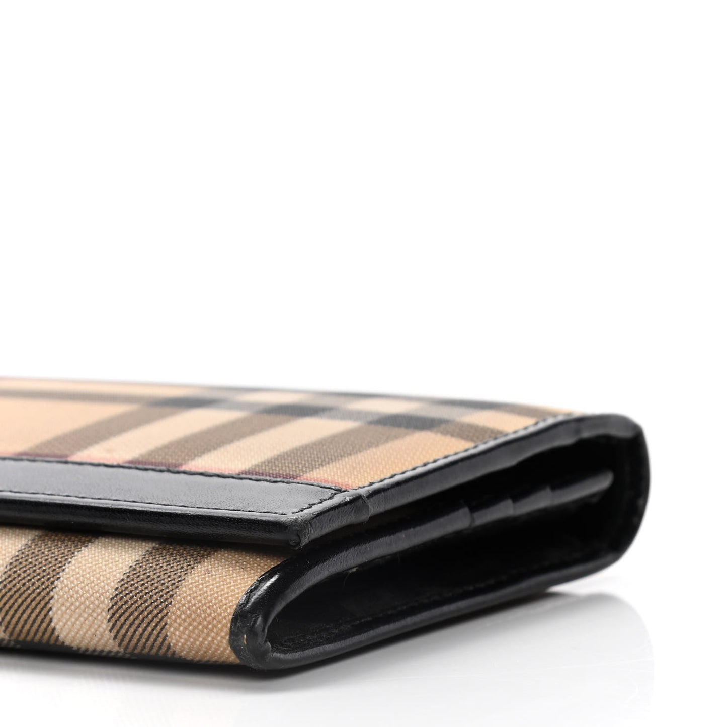 House Check Continental Wallet Black