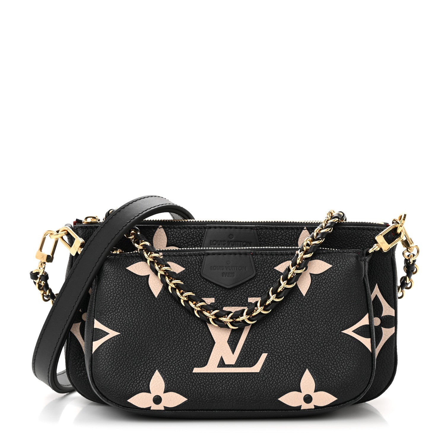 Louis Vuitton Empreinte Monogram Giant Multi Pochette Accessories Black Beige 1 of 11