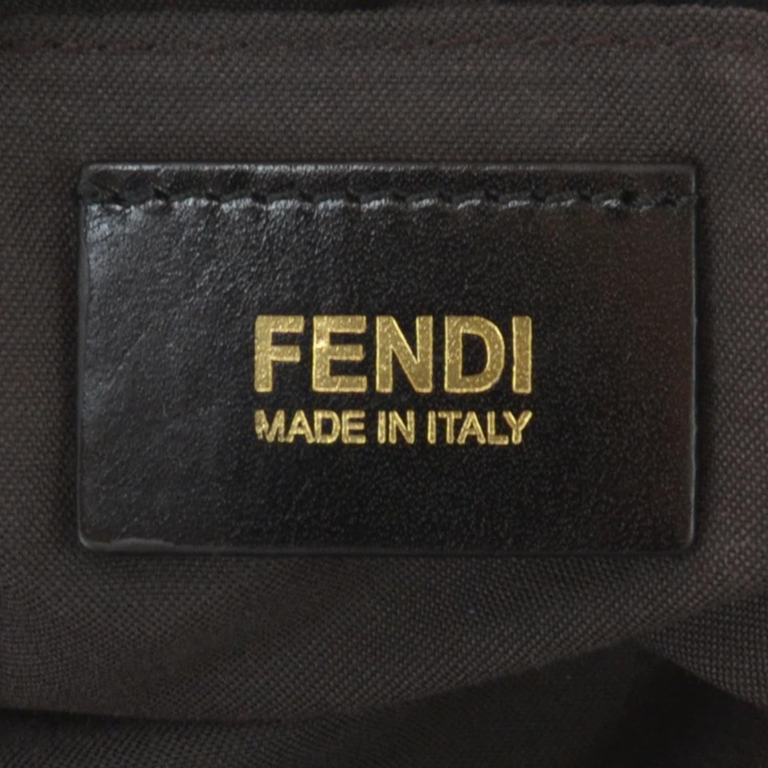 Fendi Pebbled Calfskin Large Chameleon Tote Black 6 of 7