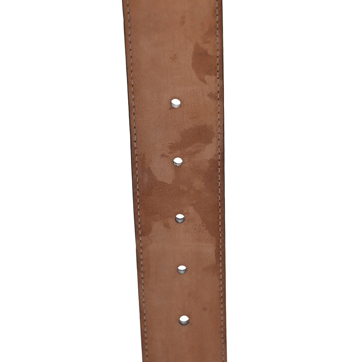 Gucci Calfskin Interlocking G 37mm Belt 95 38 Nut Brown 4 of 6