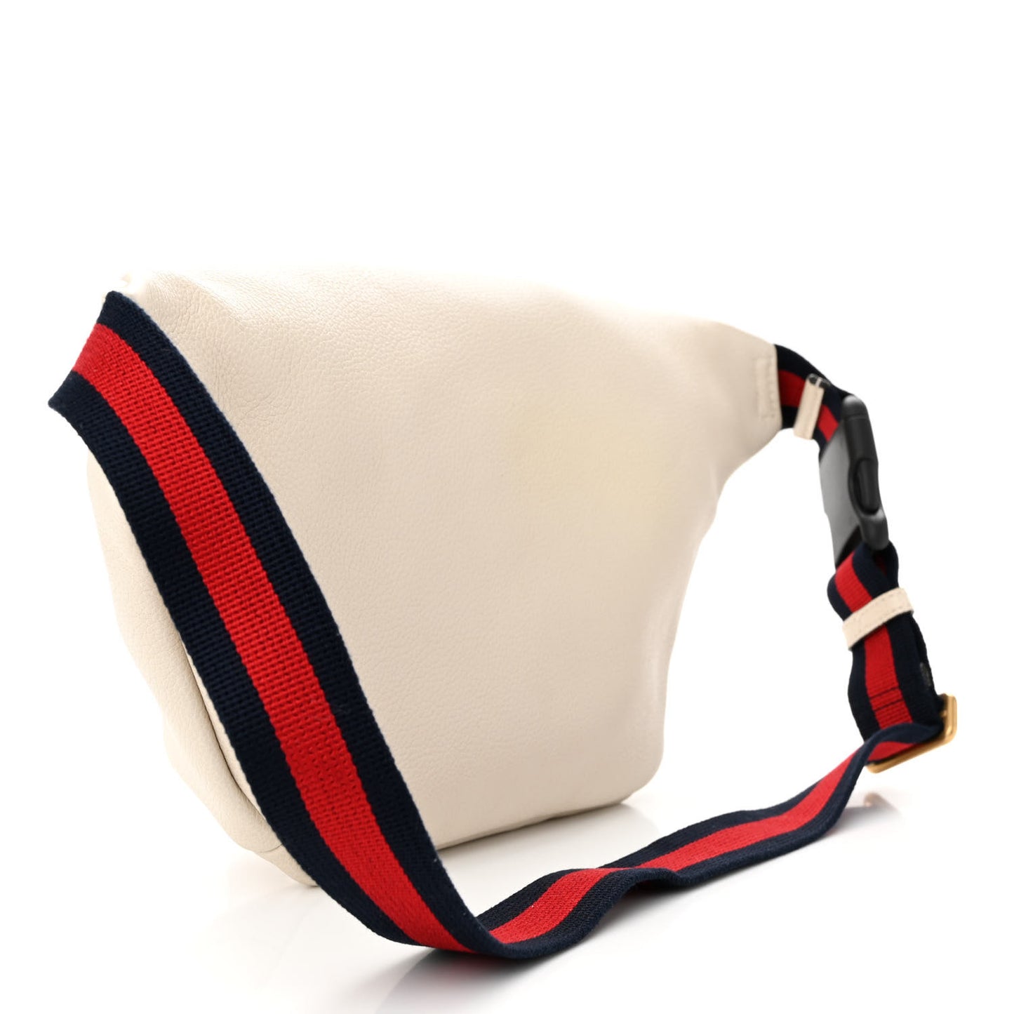 Grained Calfskin Logo Belt Bag White