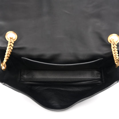 Saint Laurent Smooth Calfskin Suede Medium Reversible Monogram Kate Satchel Black 5 of 18
