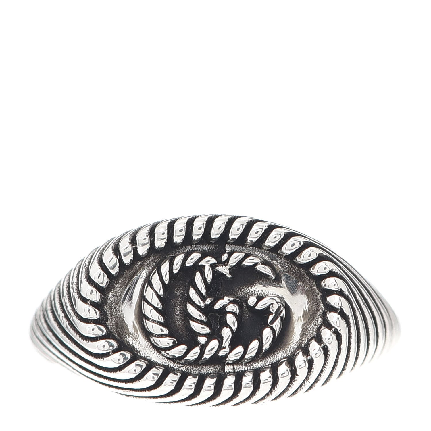 Gucci Sterling Silver GG Marmont Signet Ring 48 4.5 1 of 7