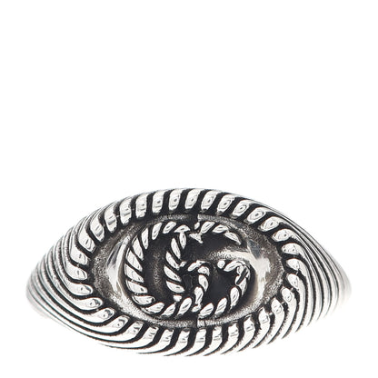 Gucci Sterling Silver GG Marmont Signet Ring 48 4.5 1 of 7