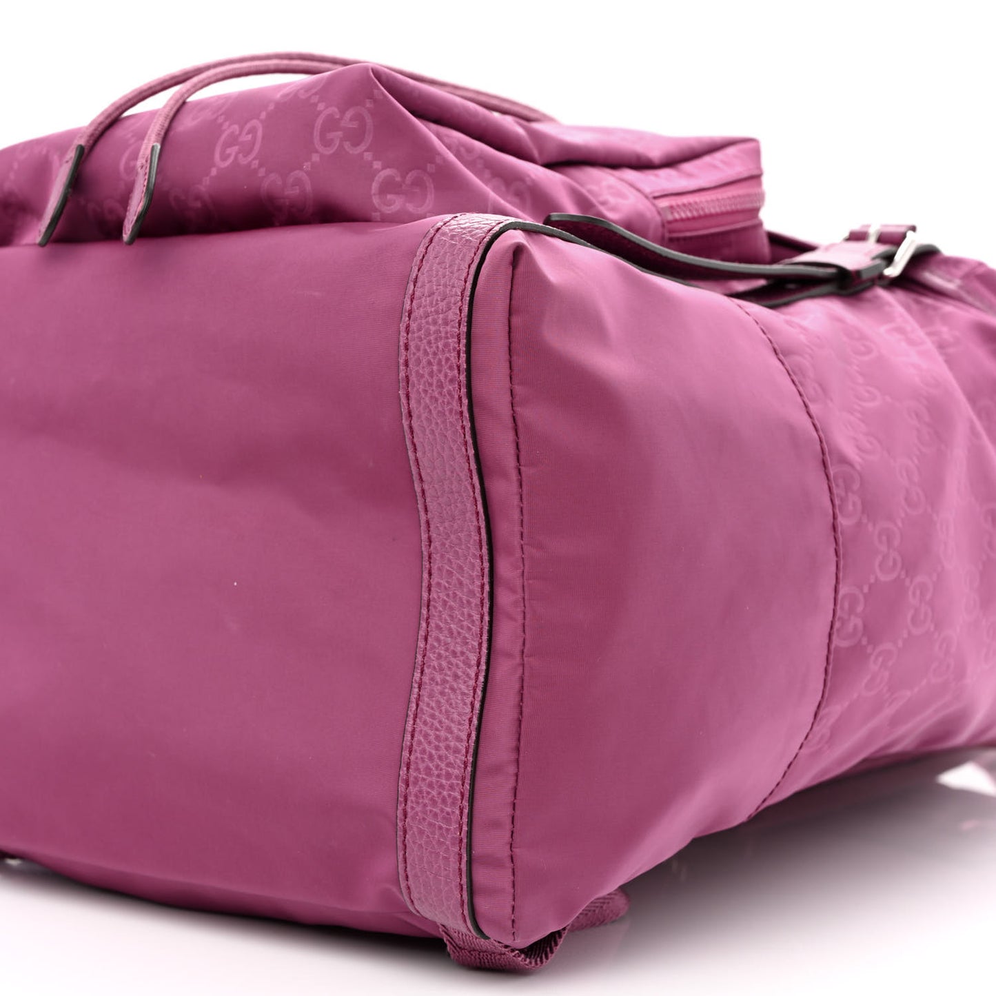 Nylon Monogram Dollar Calfskin Medium Light Double Buckle Backpack Peonia Flower