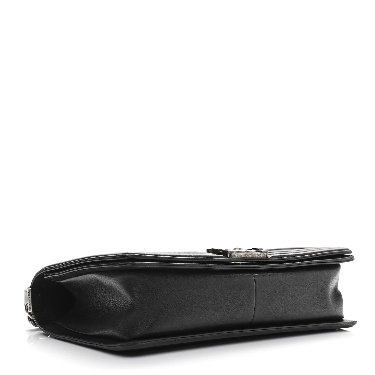 Grained Calfskin Quilted New Medium Boy Flap Black