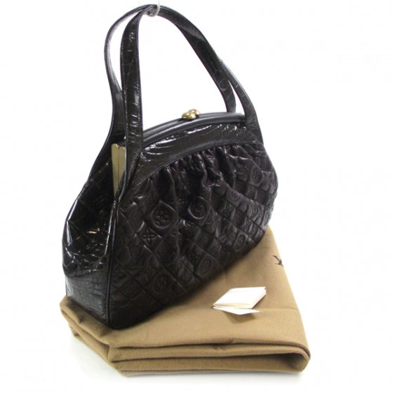 Louis Vuitton Monogram Vienna Alligator Sac Fermoir GM Aubergine 3 of 10