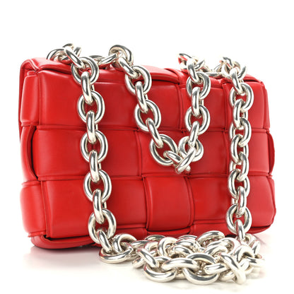 Bottega Veneta Lambskin Maxi Intreccio Padded Chain Cassette Crossbody Bag Nail Polish 2 of 9