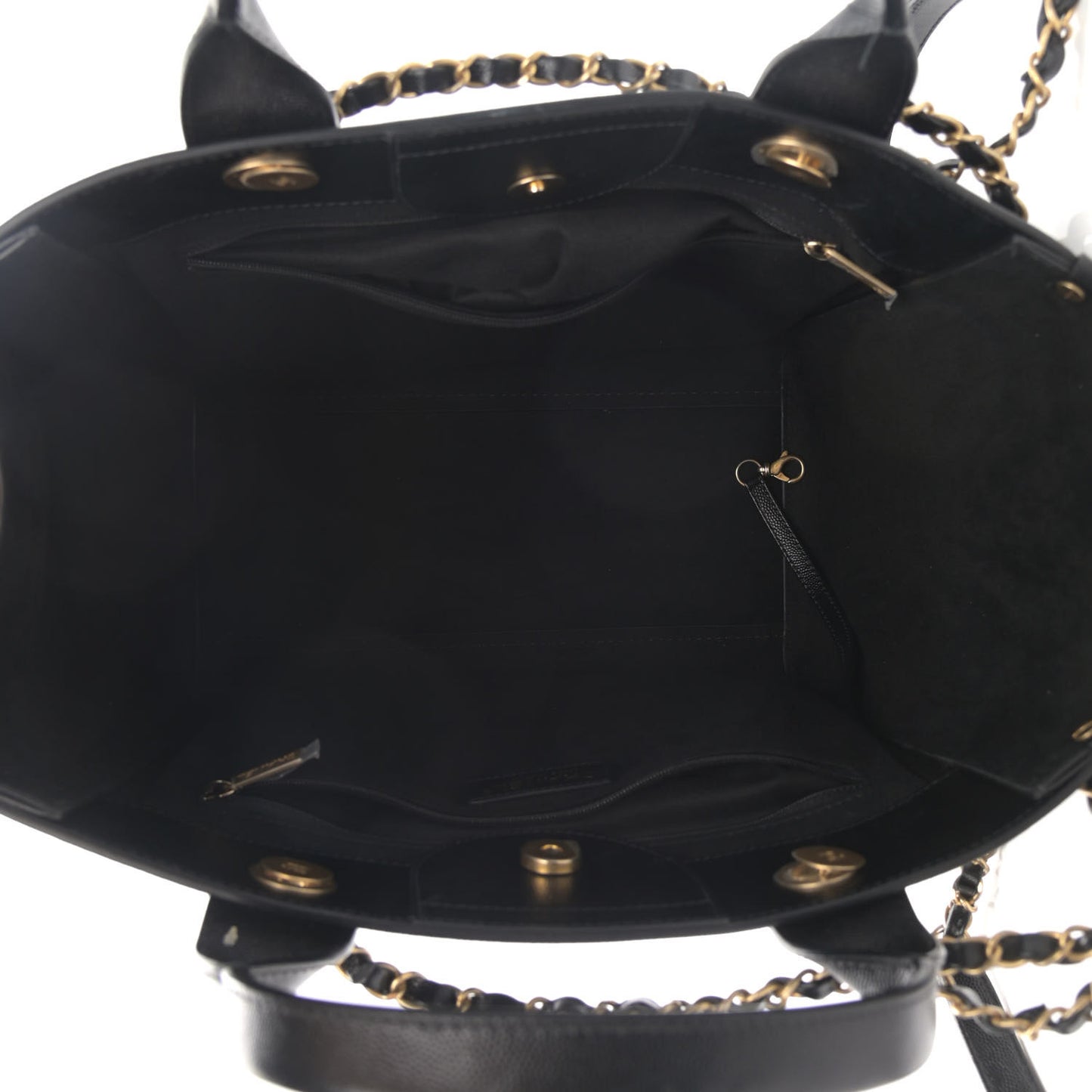 Caviar Small Studded Deauville Tote Black