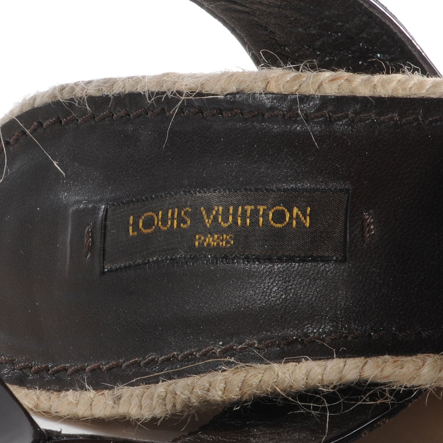 Louis Vuitton Monogram Idylle Majorca Espadrille Wedge Sandals 38 Fusain 5 of 6