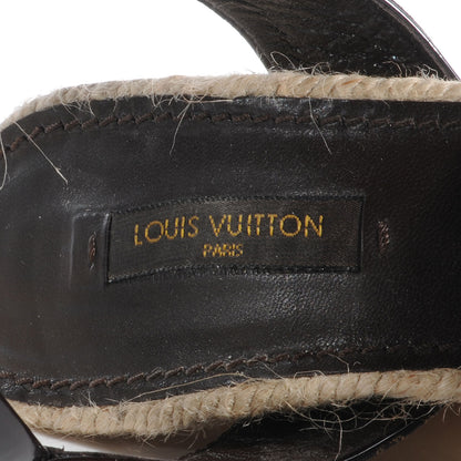 Louis Vuitton Monogram Idylle Majorca Espadrille Wedge Sandals 38 Fusain 5 of 6