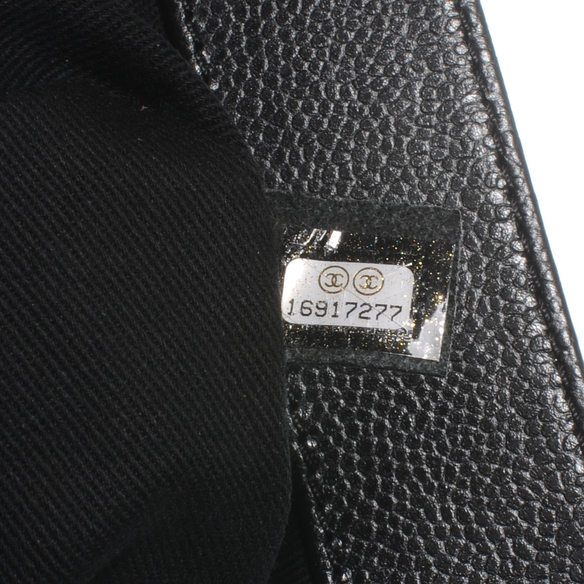 Caviar Quilted CC Large Clutch Black