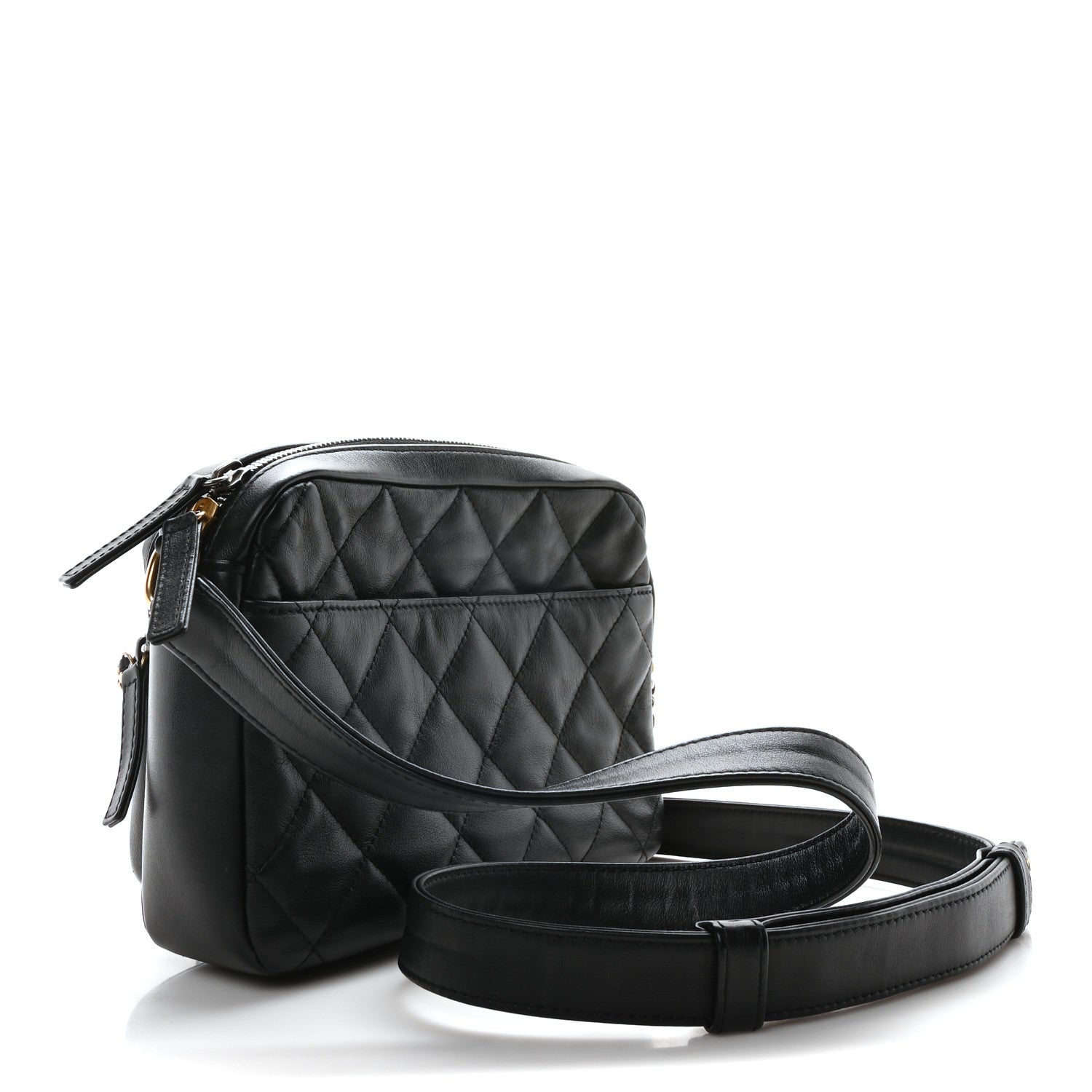 Chanel Calfskin Quilted Small Camera Case Black 3 of 11
