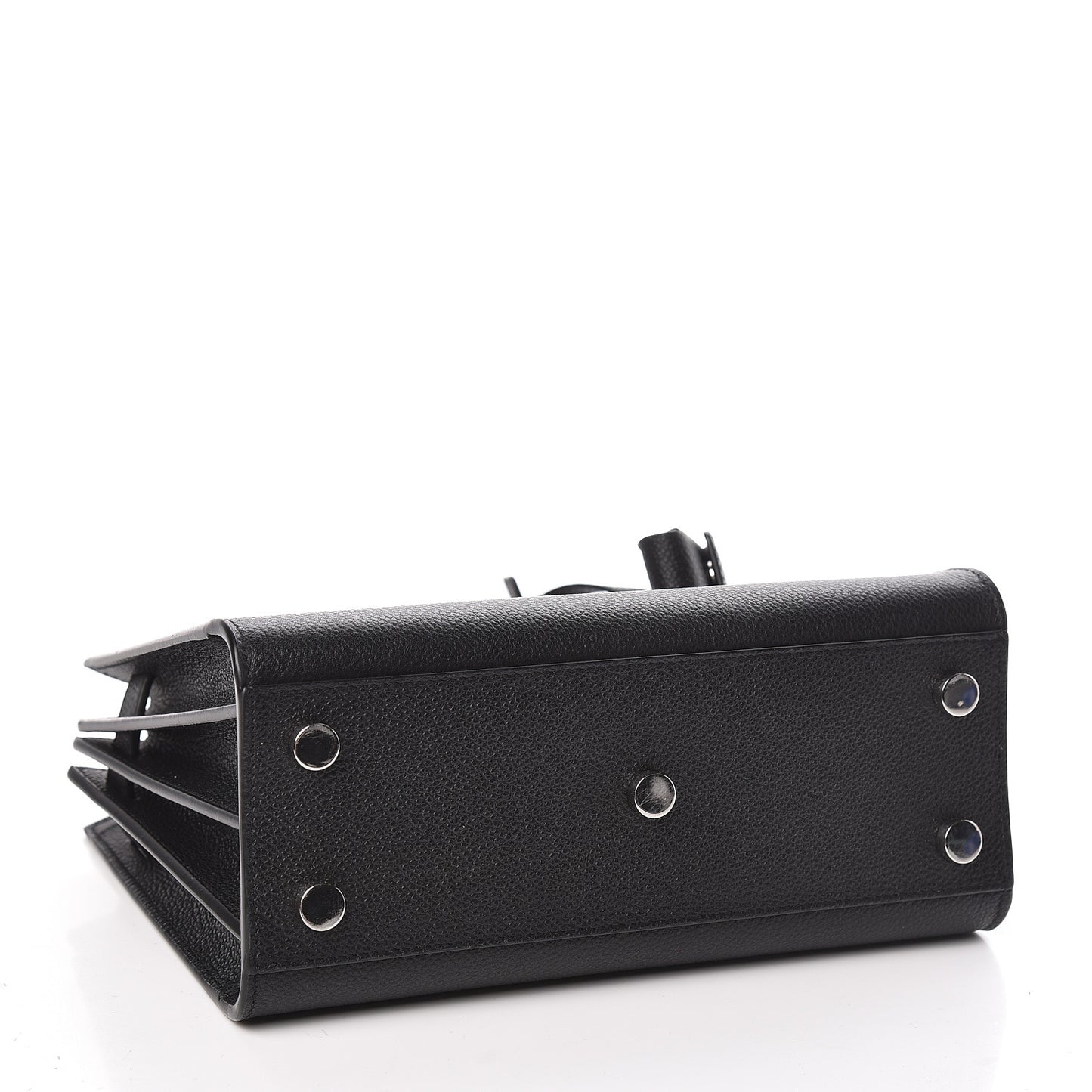 Grained Calfskin Nano Sac De Jour Black