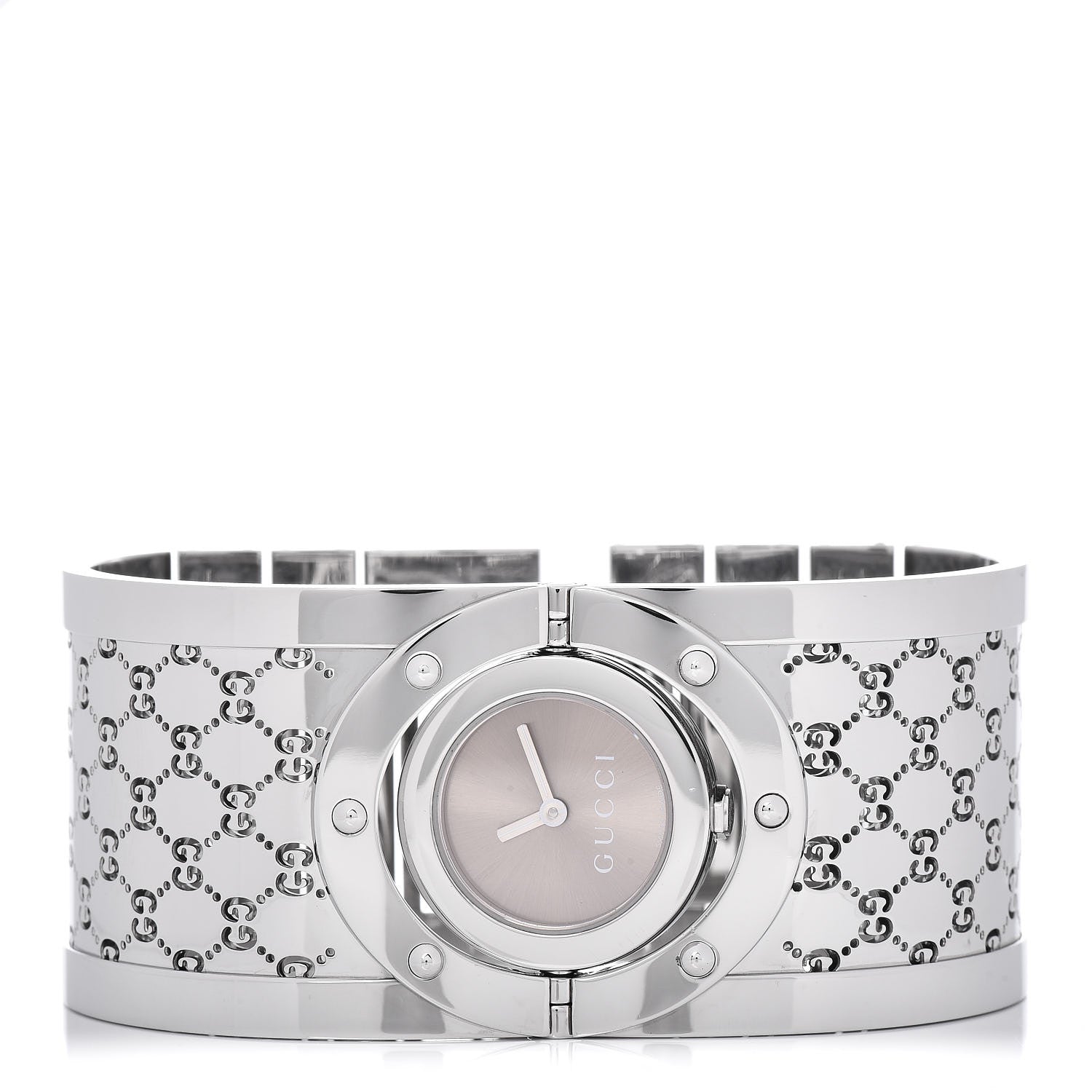 Gucci Stainless Steel 33mm Twirl Quartz Watch Brown 3 of 6