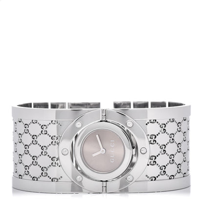 Gucci Stainless Steel 33mm Twirl Quartz Watch Brown 3 of 6