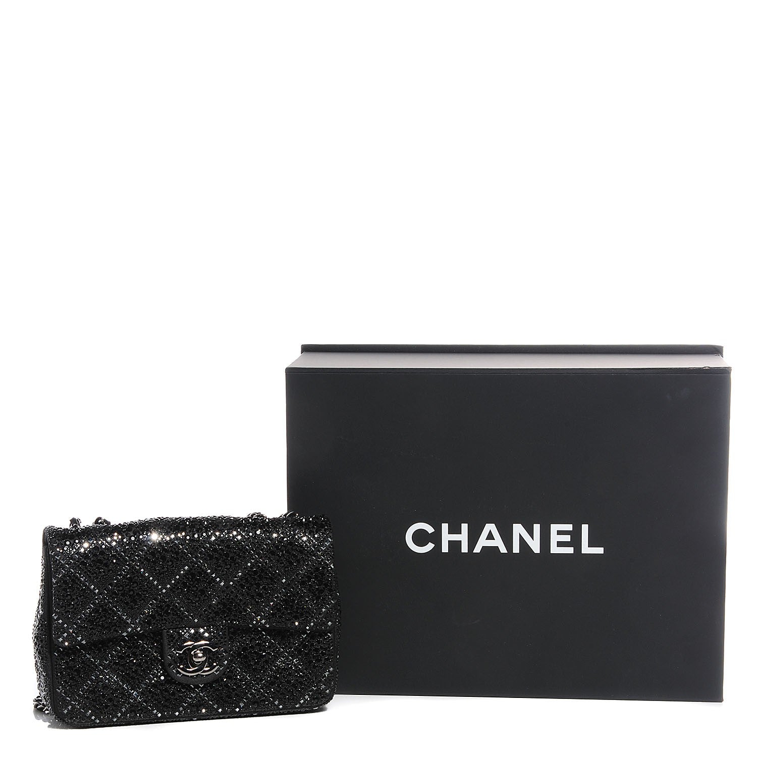 Chanel Strass Small Single Flap Black 8 of 9