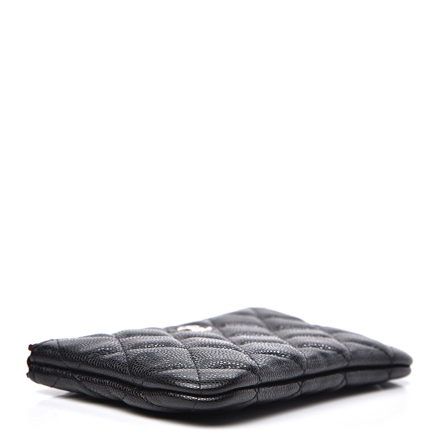Caviar Quilted Small Cosmetic Case Black