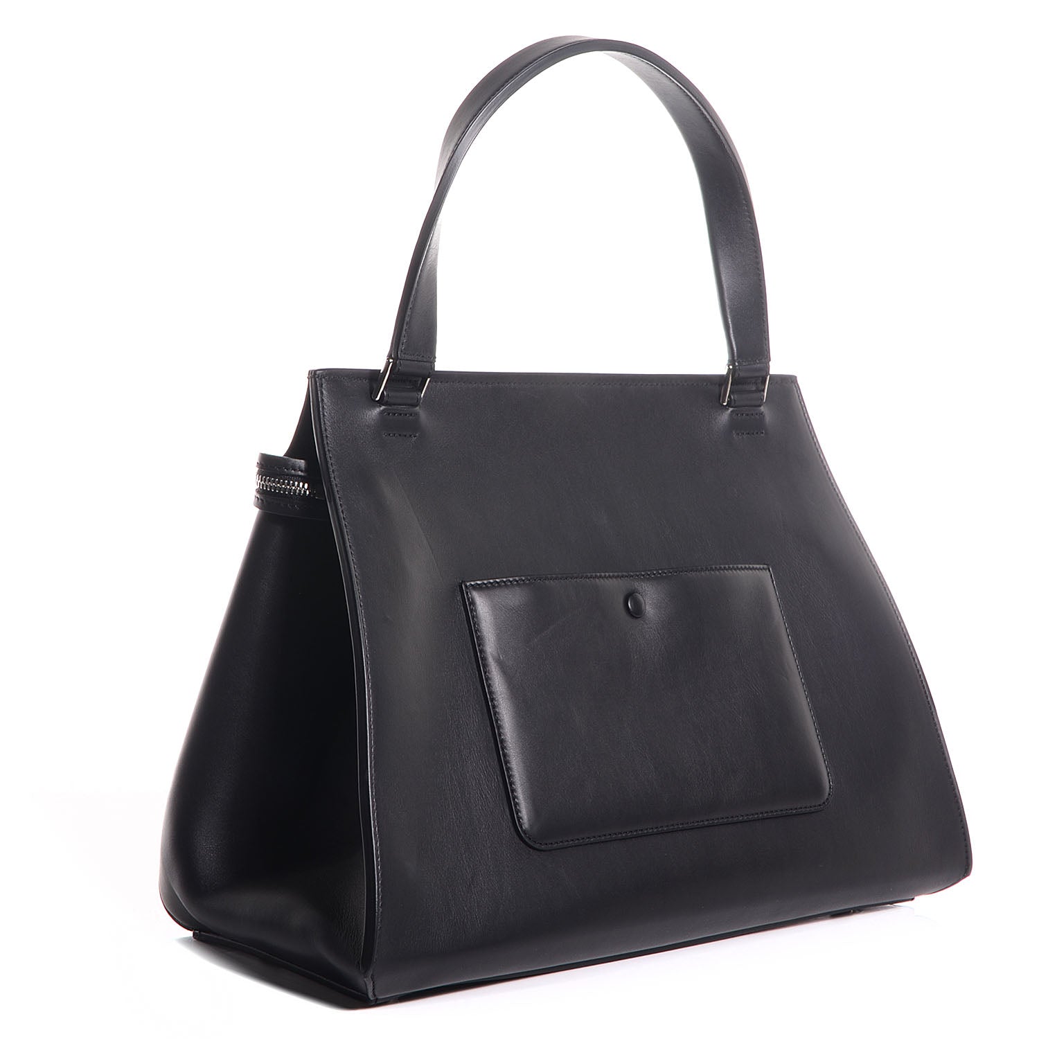 Celine Calfskin Medium Bi-Color Edge Shoulder Bag Almond 3 of 7