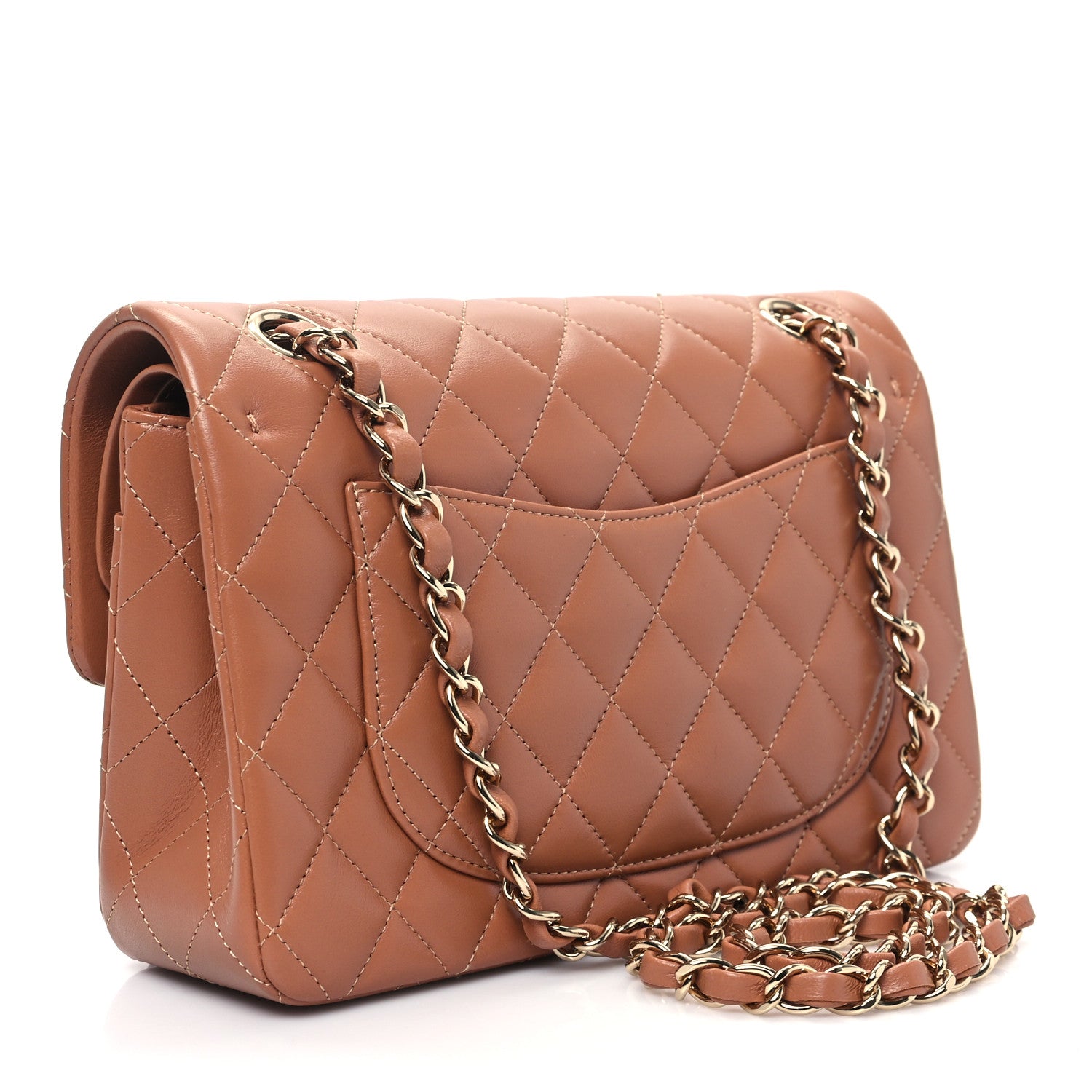 Chanel Lambskin Quilted Small Double Flap Brown 3 of 11