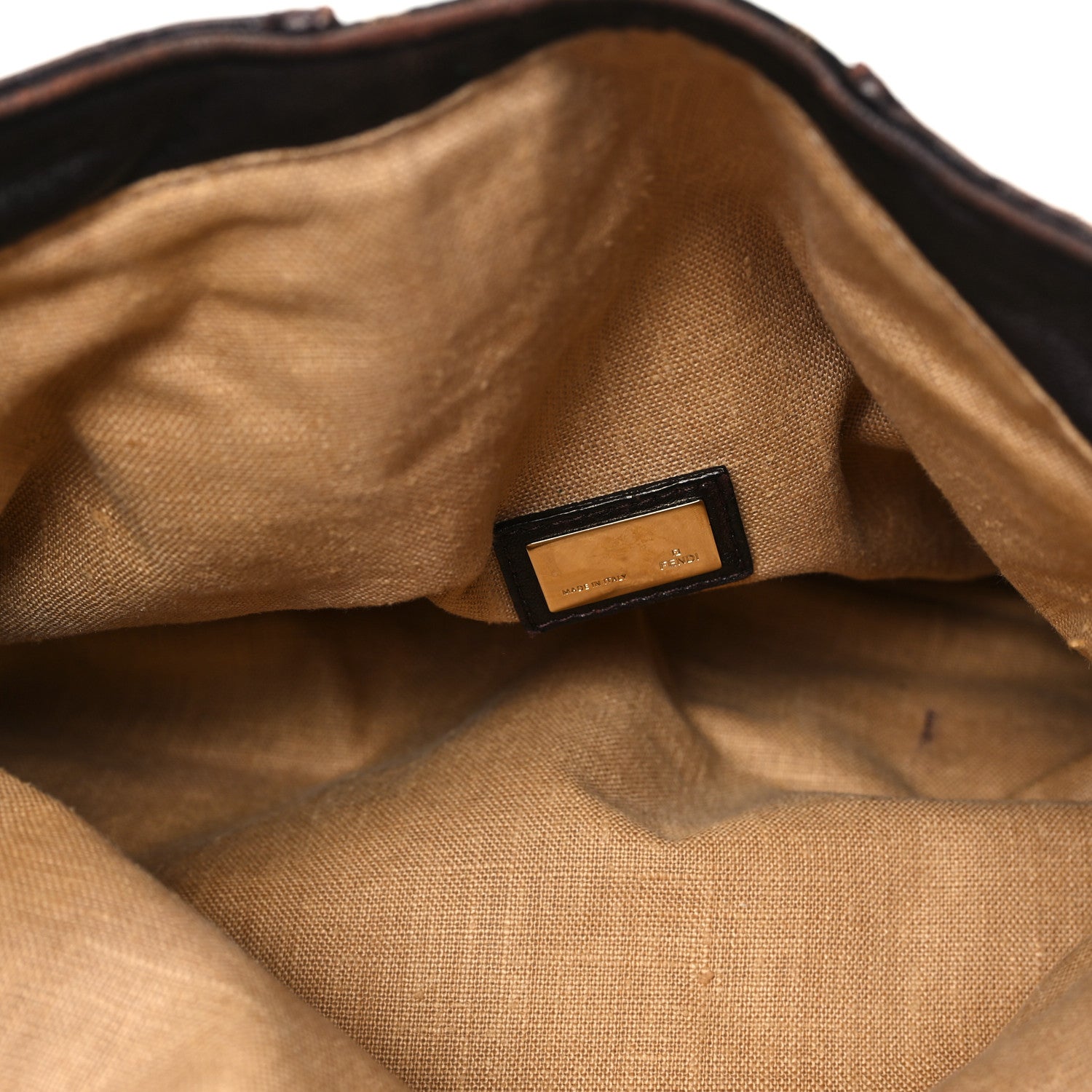 Fendi Zucca Nappa Nuvolata Vitello Tortuga Spy Tobacco Moro 6 of 13