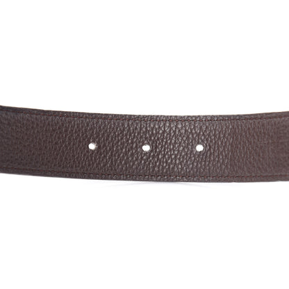 Hermes Box Togo 32mm H Belt 90 Black Chocolate 6 of 6