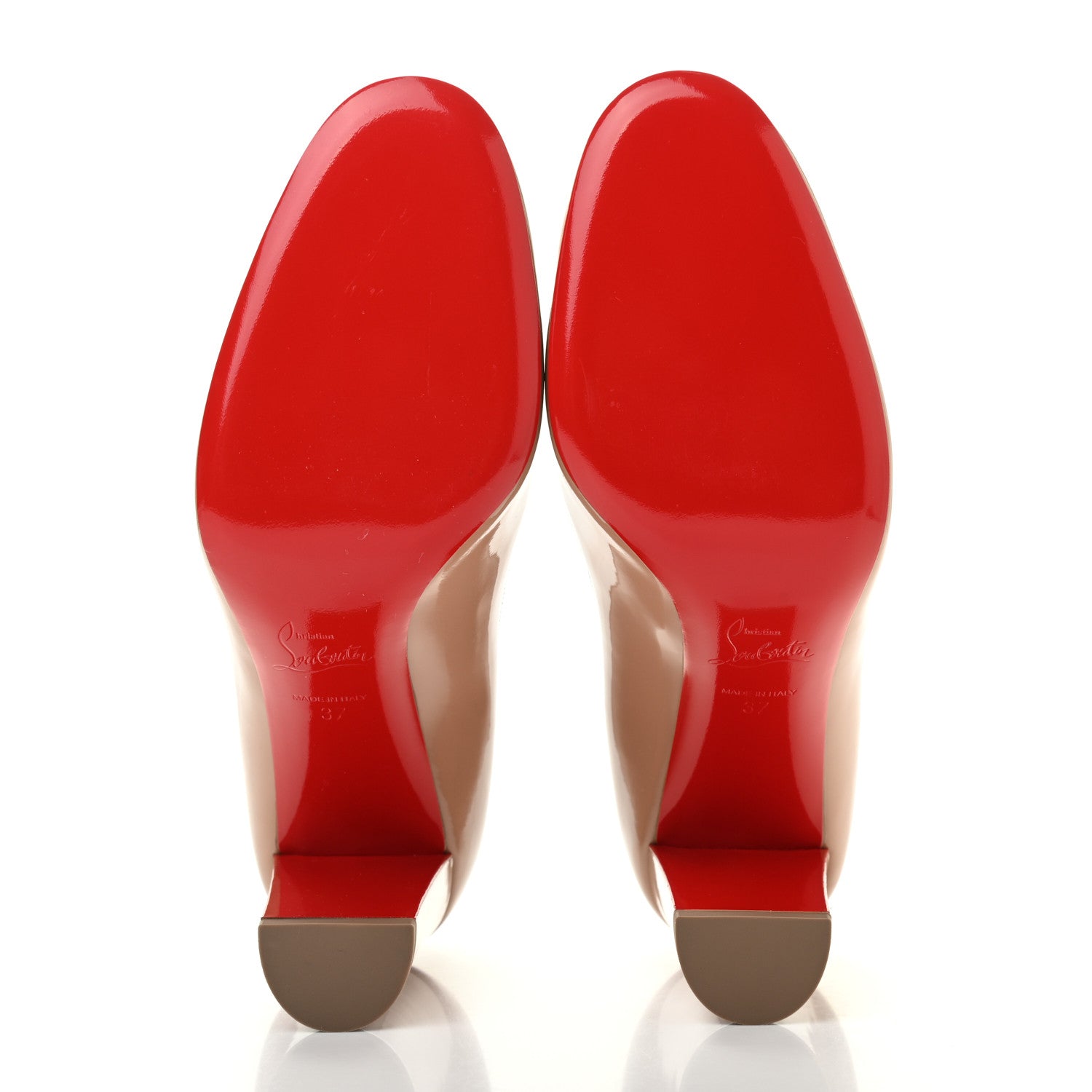 Christian Louboutin Patent Lady Gena 85 Pumps 37 Nude 5 of 8