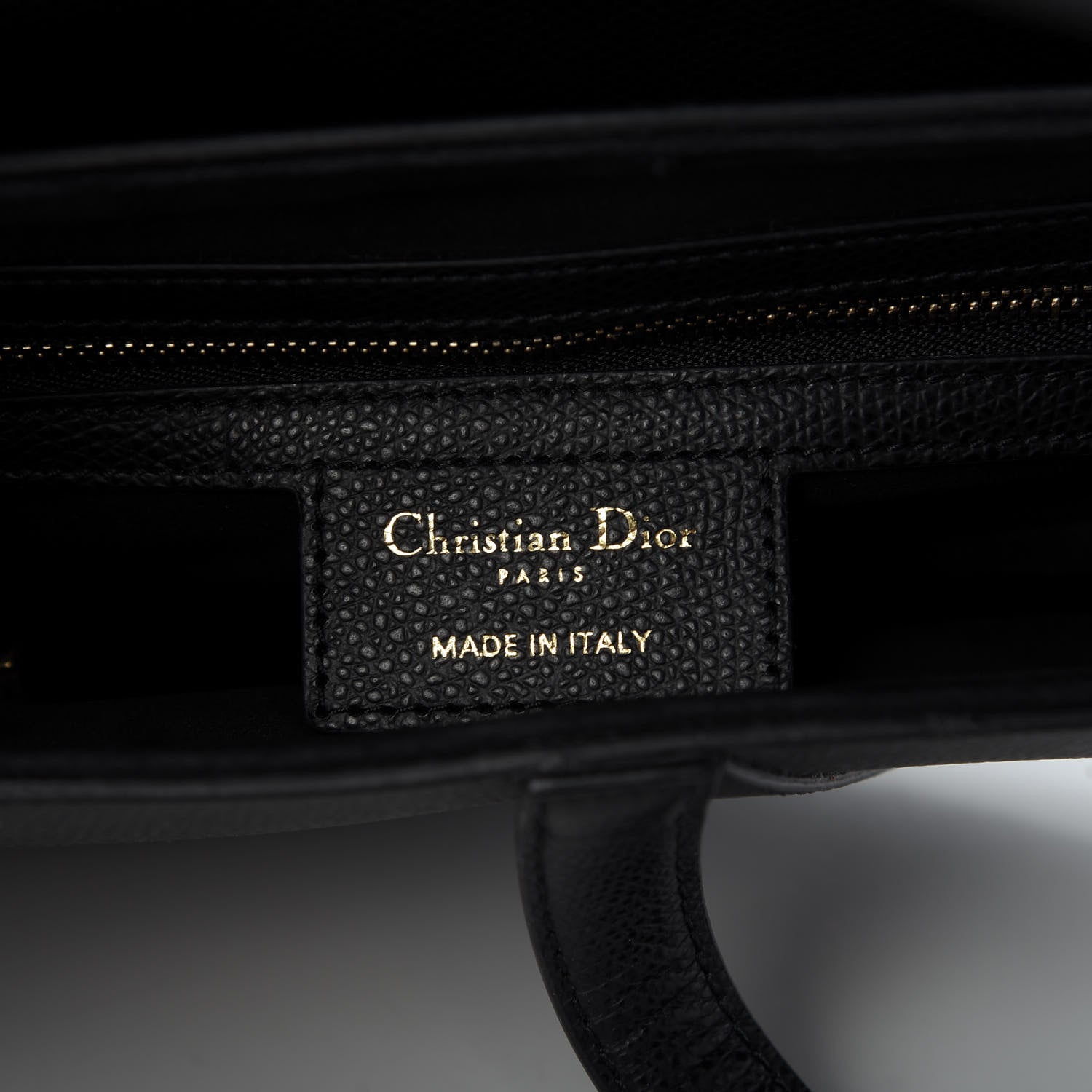 Christian Dior Grained Calfskin Saddle Bag Black 8 of 9