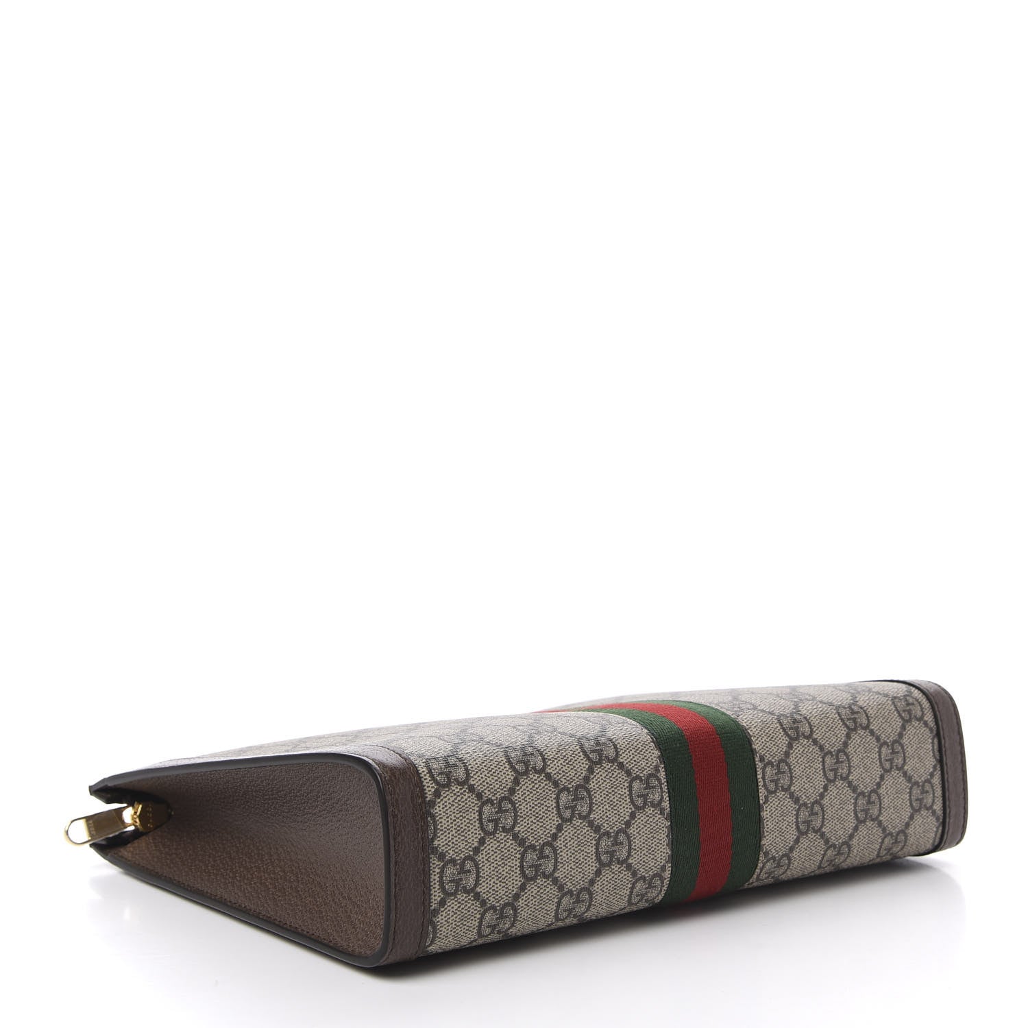 Gucci GG Supreme Monogram Web Ophidia Pouch Brown 3 of 11