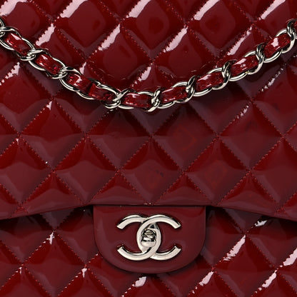 Chanel Patent Quilted Maxi Double Flap Red 8 of 11