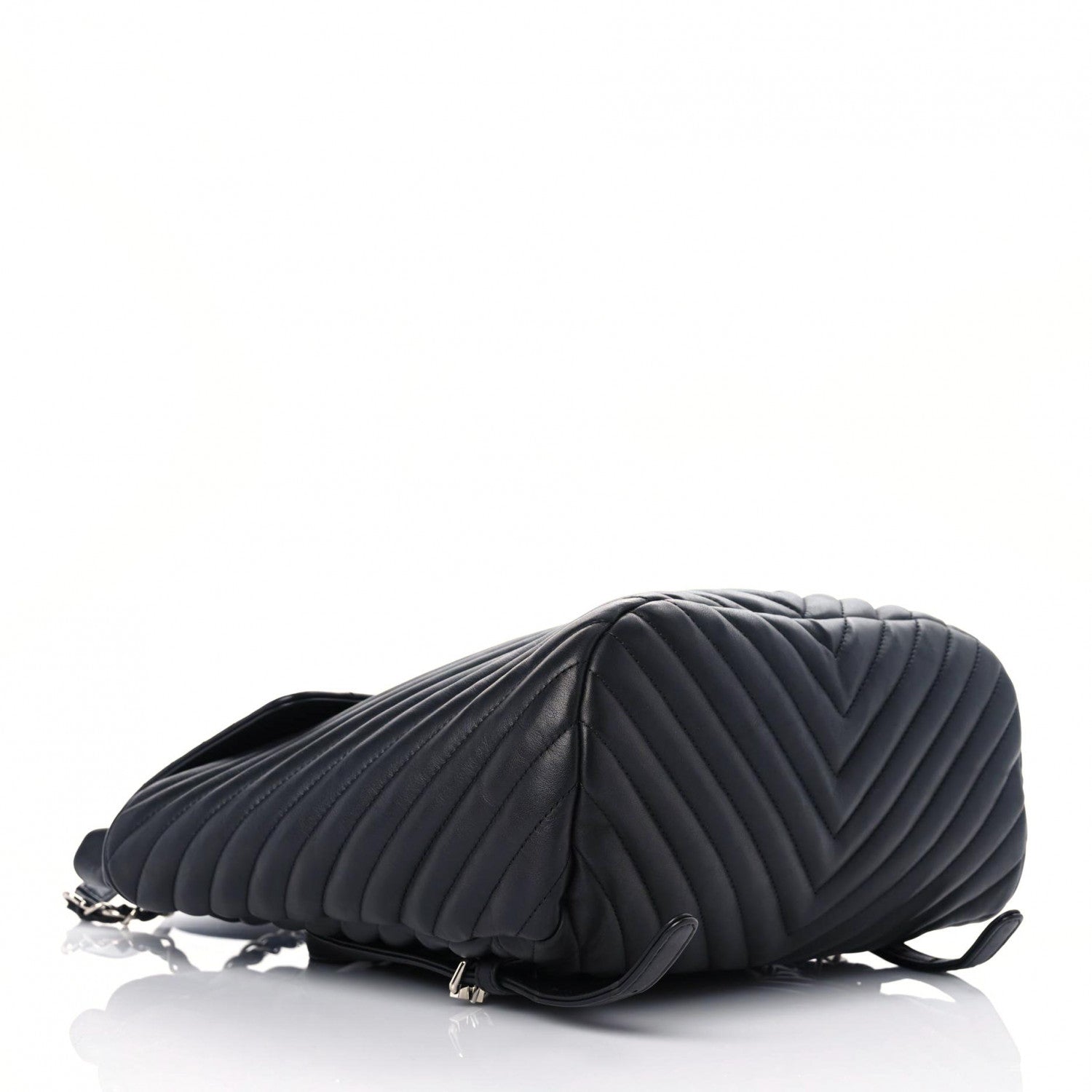 Chanel Calfskin Chevron Quilted Large Urban Spirit Backpack Black 4 of 9