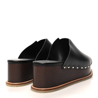Hermes Calfskin Ellipse Sandals 37 Black 4 of 10