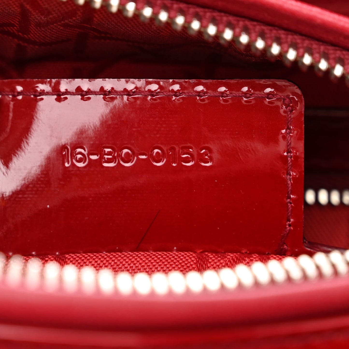Patent Cannage Medium Lady Dior Red
