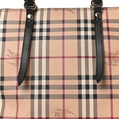 Burberry Haymarket Check Small Salisbury Tote Chocolate 9 of 14