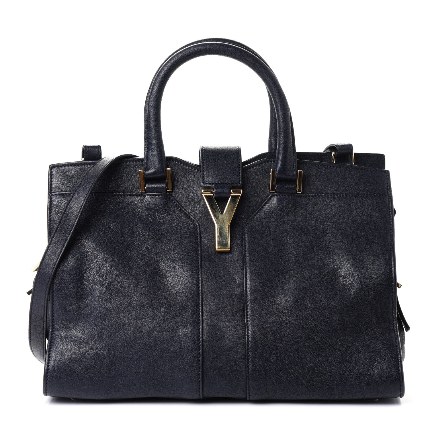 Saint Laurent Sheepskin Small Cabas ChYc Navy 1 of 4