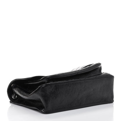 Saint Laurent Crinkled Calfskin Matelasse Monogram Large Niki Chain Satchel Black 3 of 4