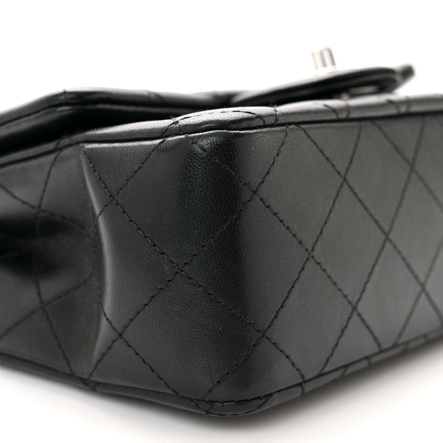 Chanel Lambskin Quilted Mini Rectangular Flap Black 9 of 10