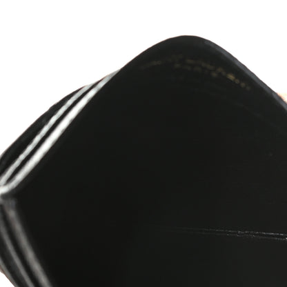 Saint Laurent Grain De Poudre Matelasse Chevron Monogram Credit Card Case Black 6 of 7