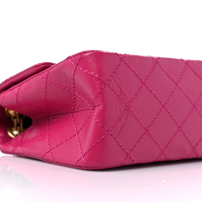 Chanel Aged Calfskin Quilted 2.55 Reissue Mini Flap Fuchsia 8 of 11