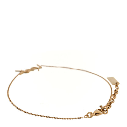 Saint Laurent Brass Monogram Charm Bracelet Gold 3 of 4