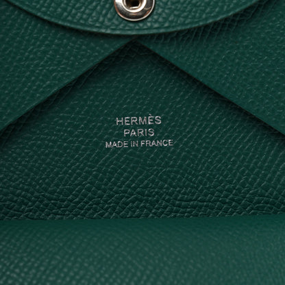 Hermes Epsom Calvi Duo Card Case Malachite 6 of 8