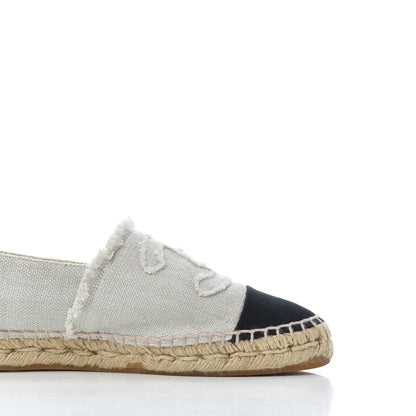 Chanel Linen CC Espadrilles 39 Beige Black 13 of 23