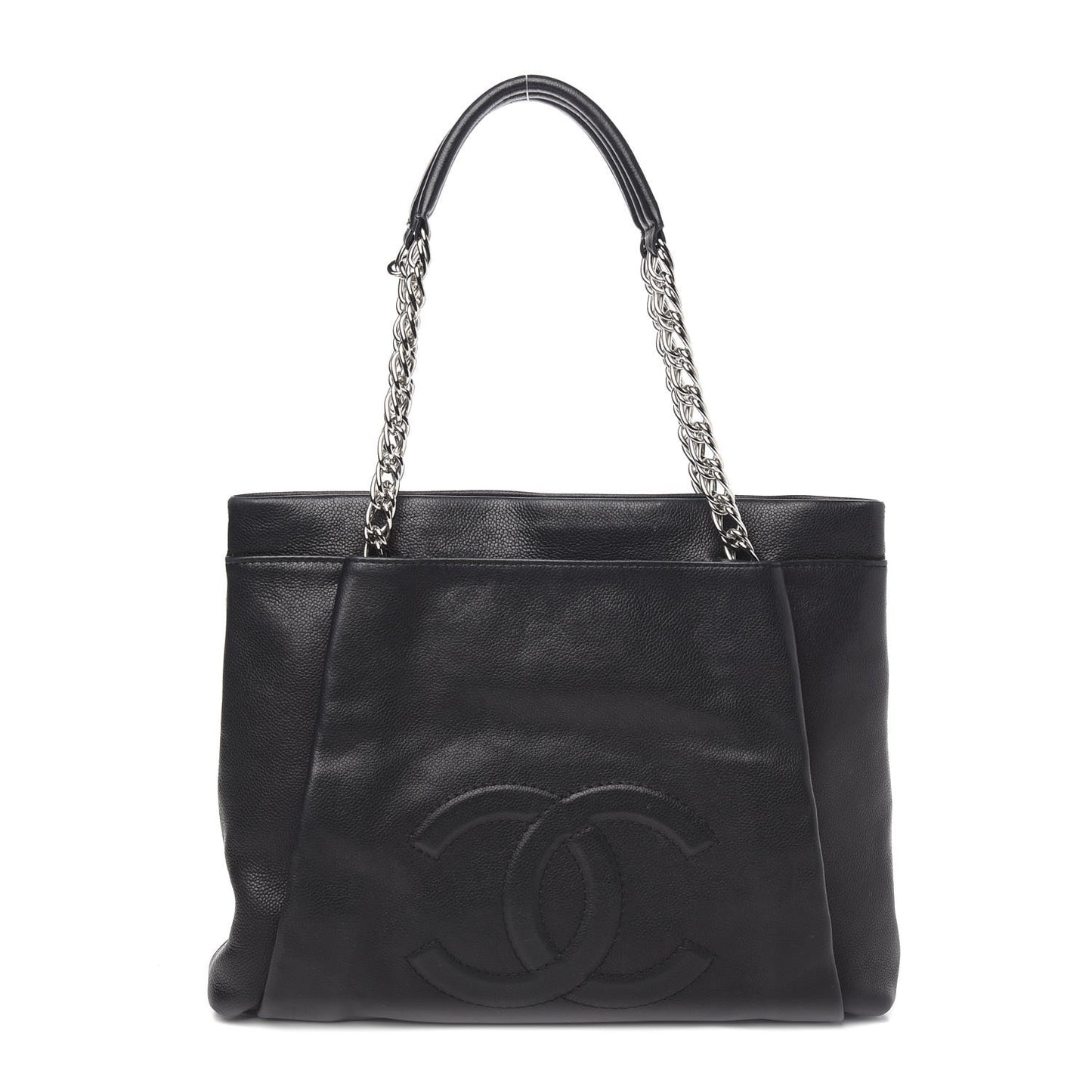 Caviar Large CC Tuck Tote Black