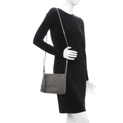 Saint Laurent Calfskin Teen Monogram Crossbody Bag Grey 2 of 7