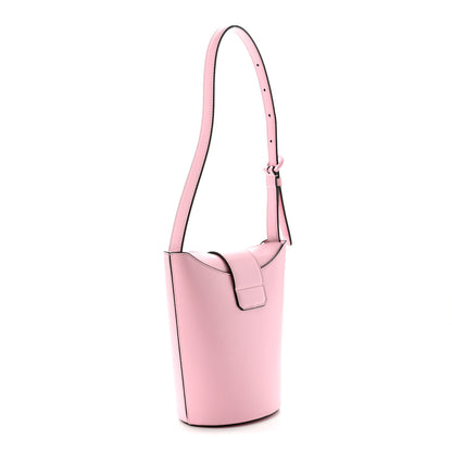Salvatore Ferragamo Calfskin Small Trifolio Bucket Shoulder Bag Cheerleader Pink 3 of 11