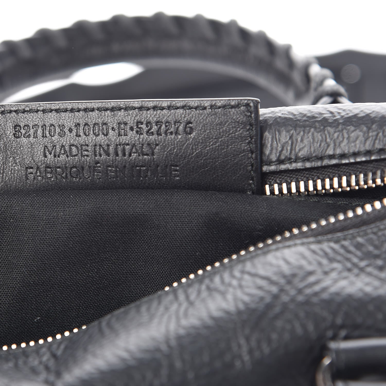 Balenciaga Matte Goatskin Rubber Covered Classic Hardware Mini Twiggy Black 7 of 9