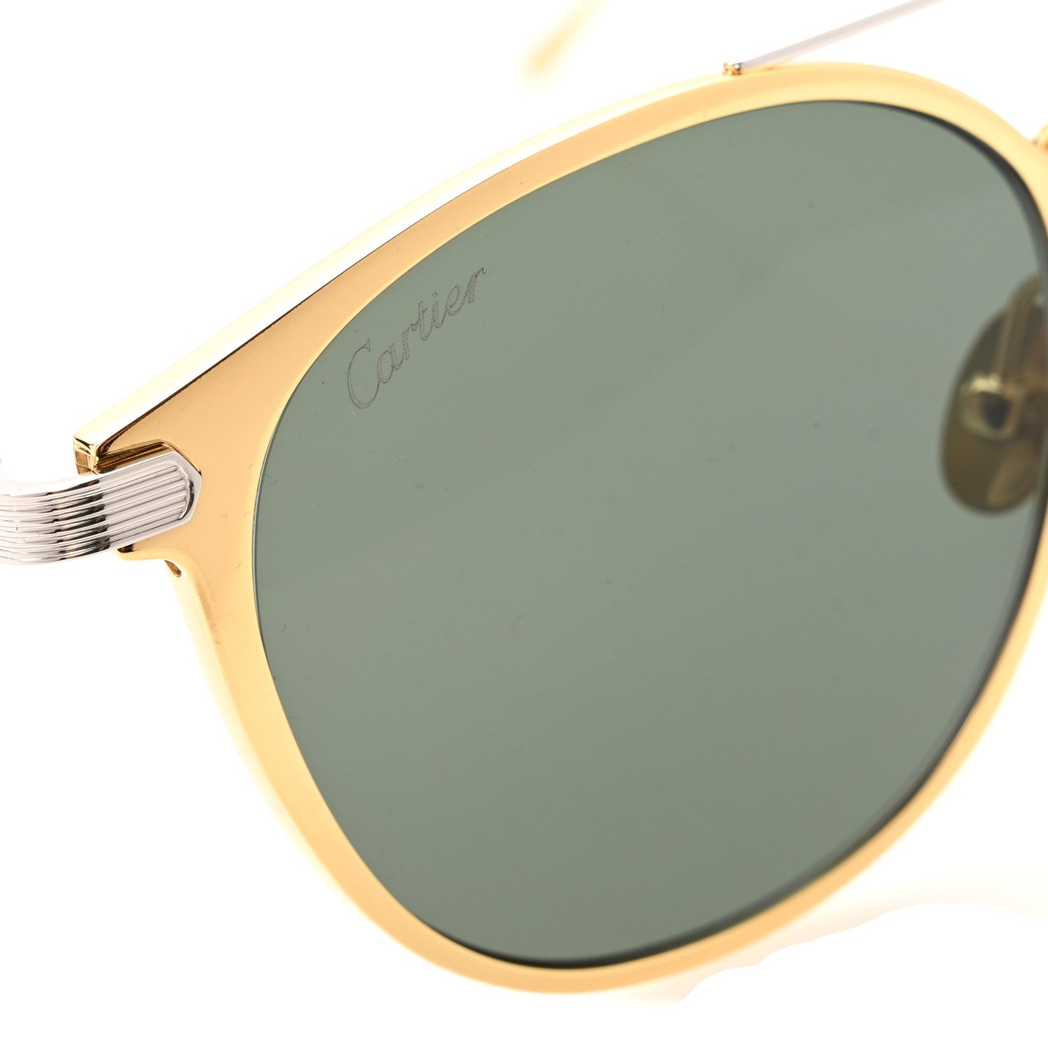 Cartier Metal Signature De Cartier Sunglasses CT0015S  Gold Siver 7 of 8